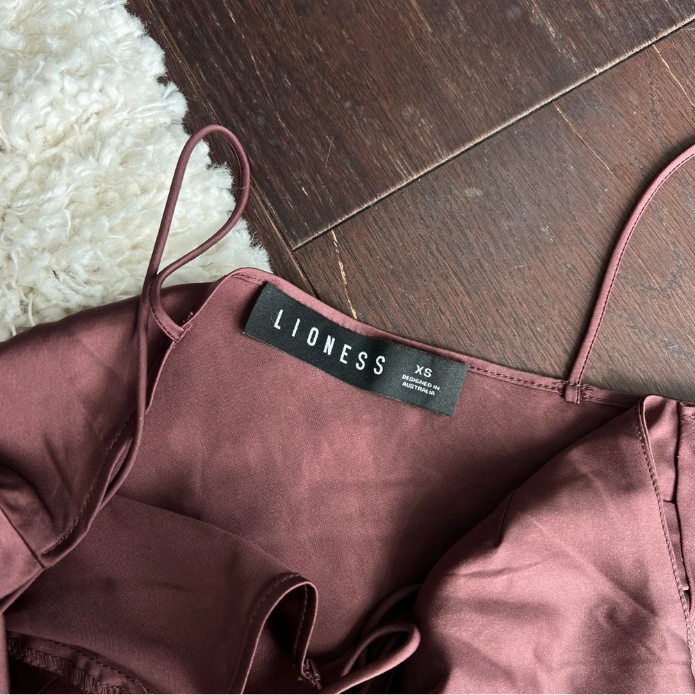 Lioness Mariah Satin Cami - Dark Brown - Picture 2 of 4